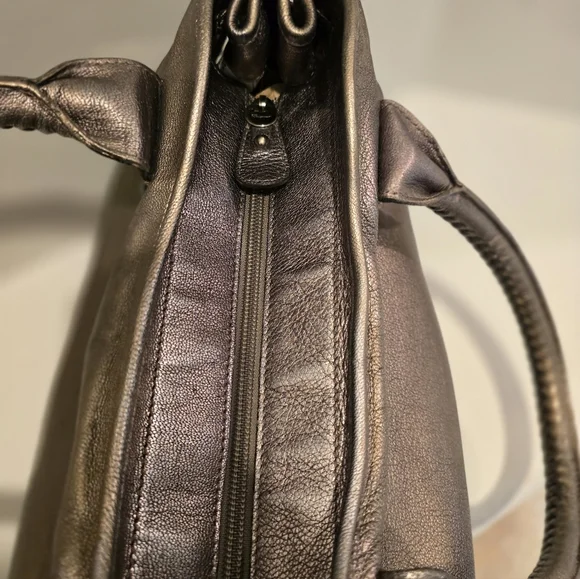 Salvatore Ferragamo Bronze Satchel Bag - Picture 7 of 16